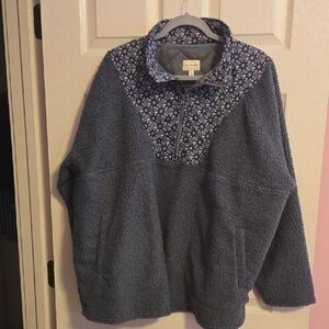 Vera Bradley Gray Fleece Pullover